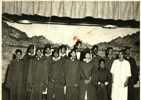 Unknown class of Black students and Emma Stewart England