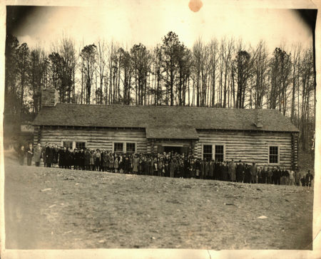Frazier Community Center and large gathering of individuals