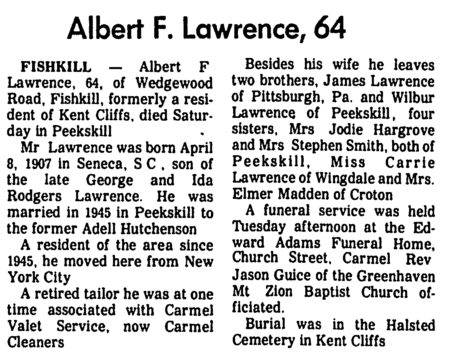 Obituary for Albert F. Lawrence