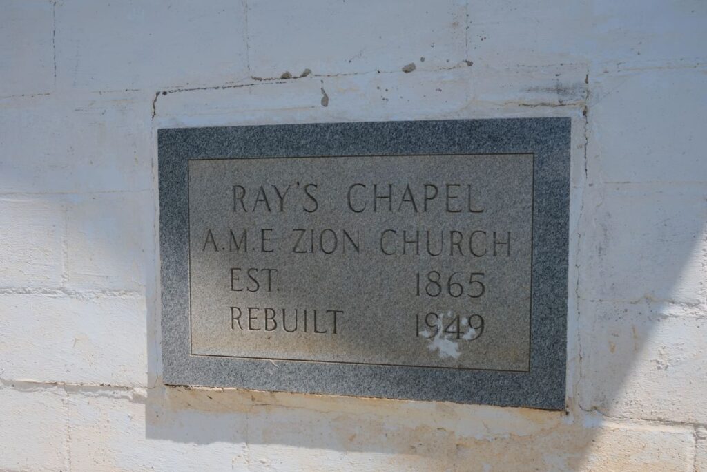 A photo of Ray's Chapel in August 2022.